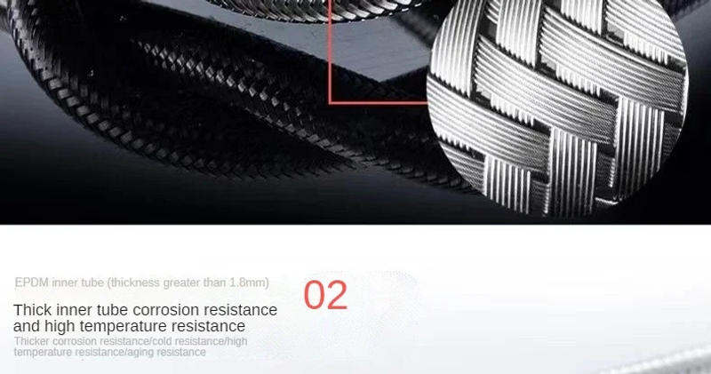 Description Picture 6 of item50/80cm 1/2 Inch Explosion Proof Pipe Hose Braided Flexible Faucet Water Pipe for Kitchen Bathroom Toilet Pipe