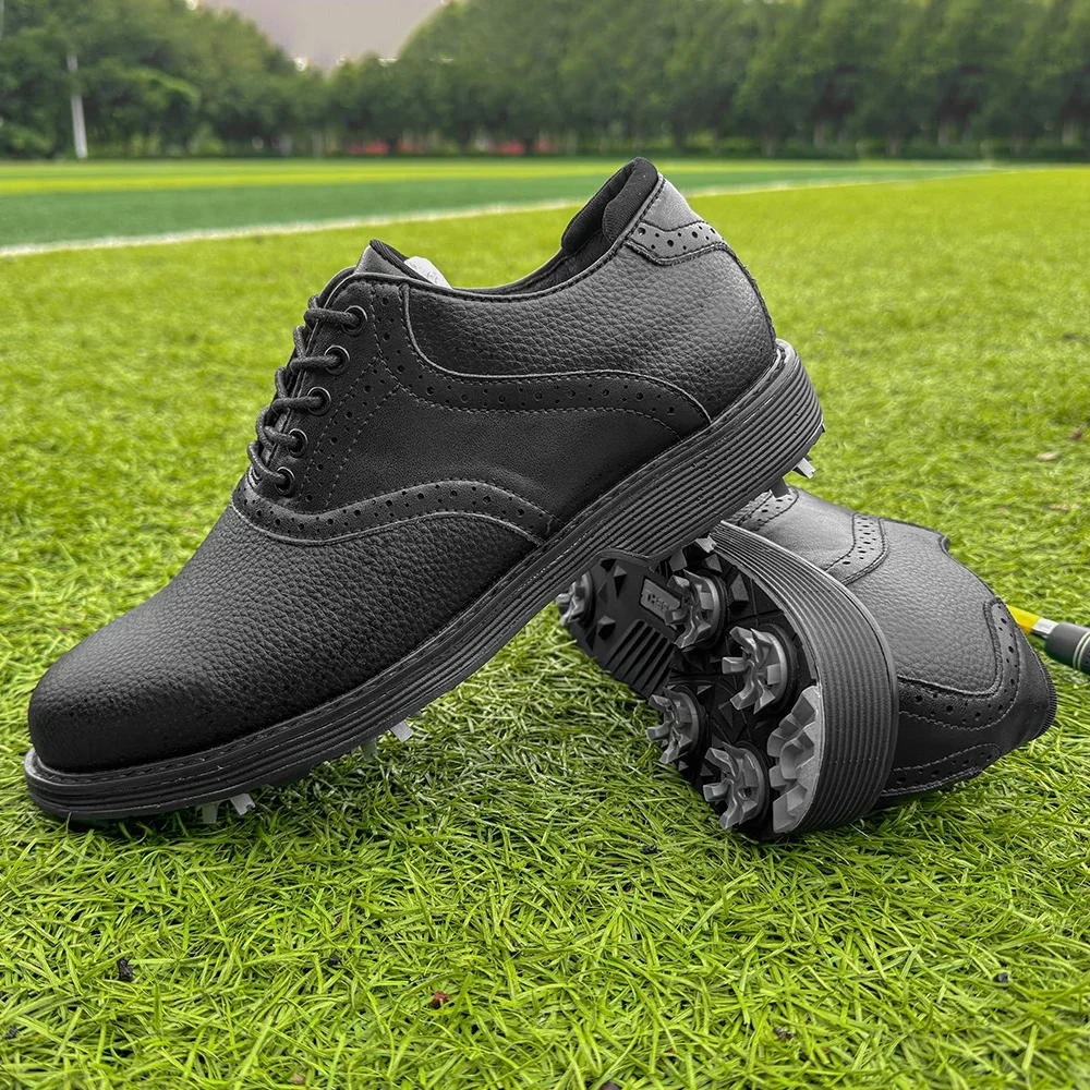Description Picture 4 of itemNew Spikes Golf Shoes Men Professional Golf Sneakers Outdoor Walking Footwears for Golfers