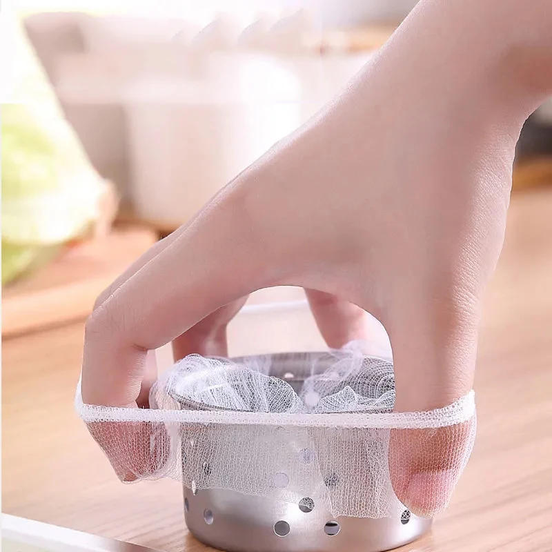 Description Picture 6 of item200/100/30pcs Disposable Sink Filter Mesh Bags Kitchen Sink Strainer Drain Hole Anti-blocking Garbage Bag Cleaning Strainers Net