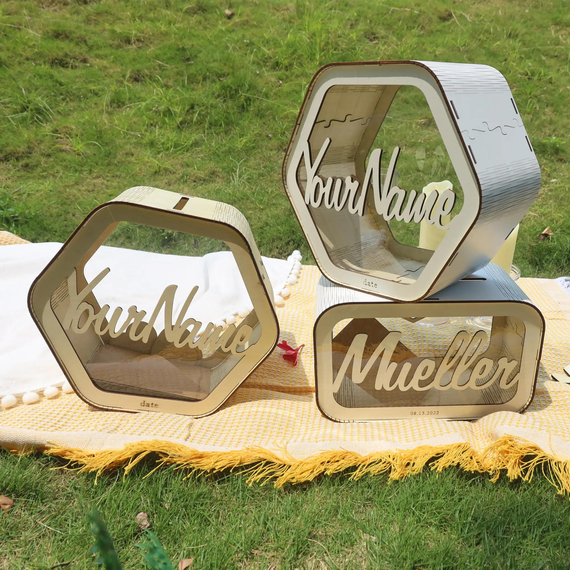 Description Picture 4 of itemPersonalized Wedding Card Box for Wedding Decorations Custom Memory Rustic Wedding Decor Keepsake Wooden