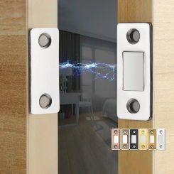 1 Set Magnetic Cabinet Catches Invisible Magnet Suction Door Closer Stopper With Screw Doors Catch Latch Wardrobe Hardware