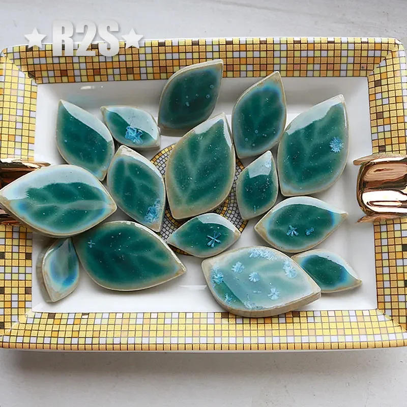 Description Picture 4 of item100g Color Irregular Ceramic Mosaic Tiles DIY Mosaic Making Stones for Craft Hobby Arts Wall Decoration Petal leaf hobby