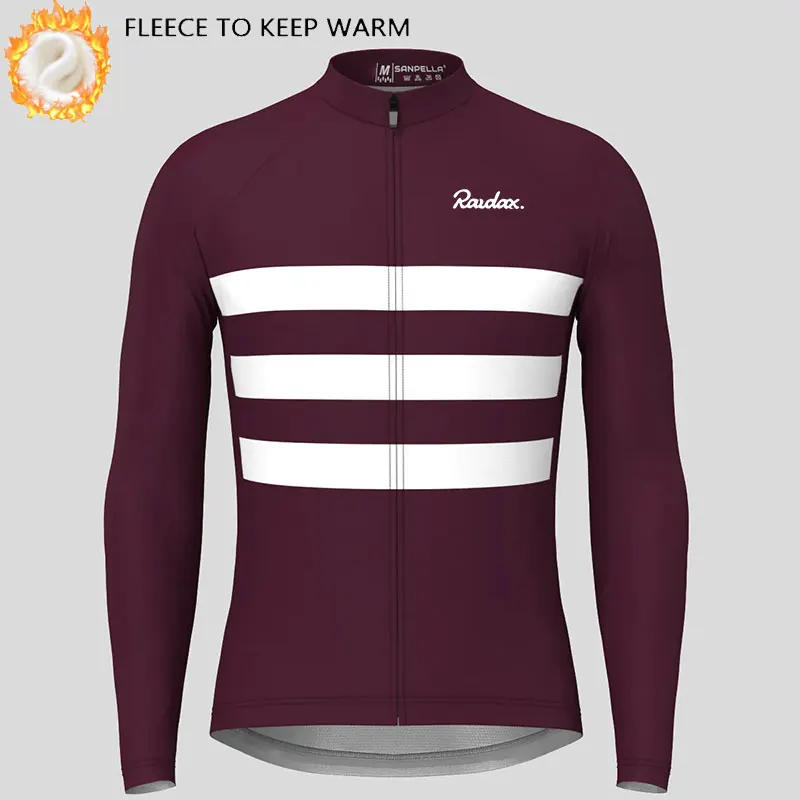 Description Picture 5 of itemWinter Thermal Fleece Cycling Jackets 2023 New Long Sleeves Warm Cycling Jerseys Mens Bicycle Warm Jerseys MTB Road Bike Tops