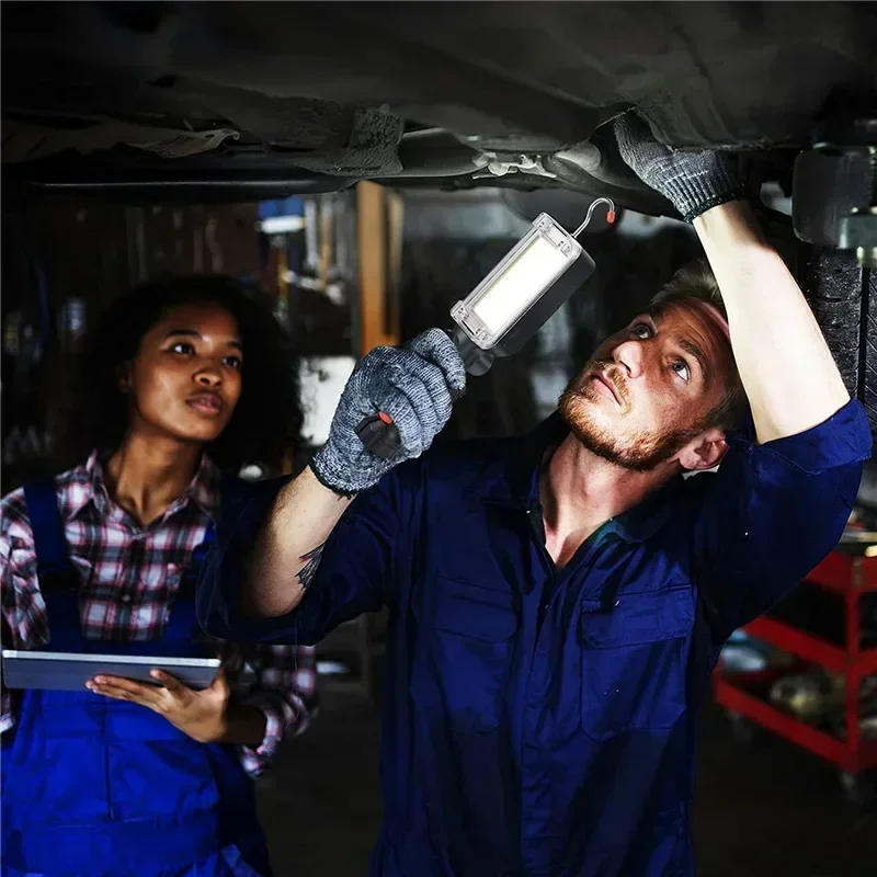 Description Picture 5 of item1/2/4PCS Work Light Portable Lamp Hook Magnet Camping Lamp High Low COB USB Rechargeable 18650 Flashlight Torch Work Waterproof