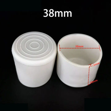 4/8pcs Round/Square Rubber Non-Slip Table Chair Leg Caps White Rectangle Furniture Feet Leveling Protector Cover Socks Pipe Plug
