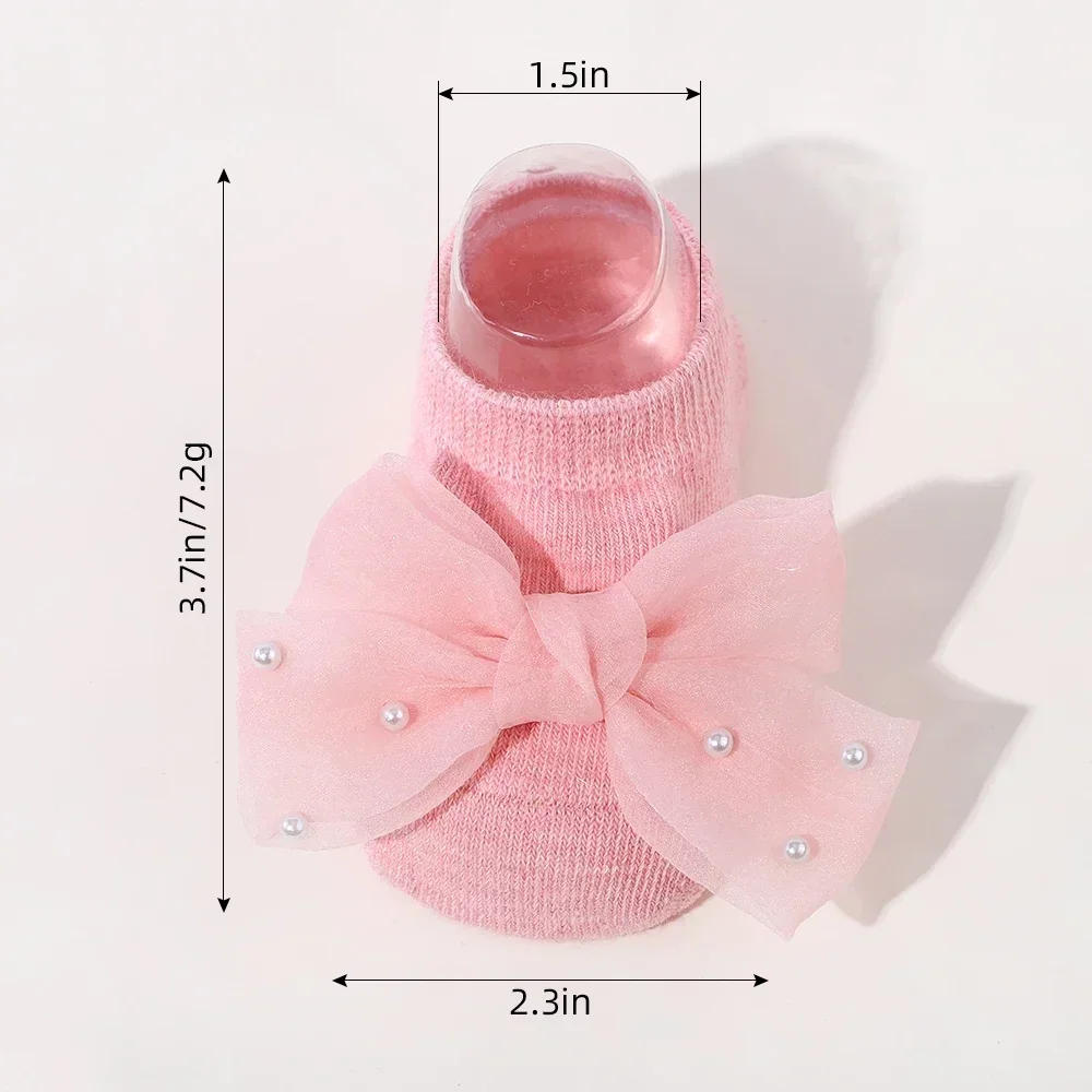 Description Picture 2 of itemPretty Newborn Baby Girls Socks Cute Flowers Toddler Princess Anti-skid Leather Soles Infant Soft Elastic Floral Sock Gifts