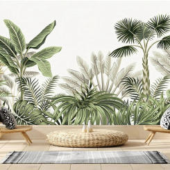 Custom size mural rainforest plant banana leaf background wall murals Photo Home decor Bedroom living room 3d wallpaper