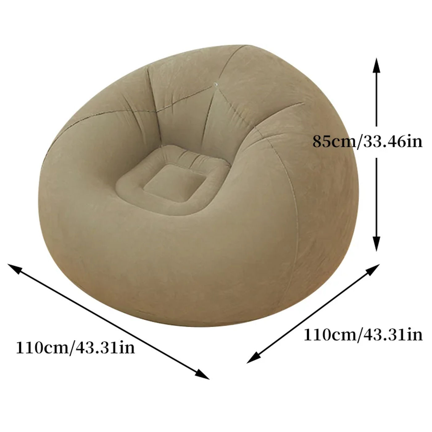 Description Picture 4 of itemHot Lazy Inflatable Sofa Chair PVC Single Lounger Ball Sofa Couch Tatami Living Room Chair Furniture