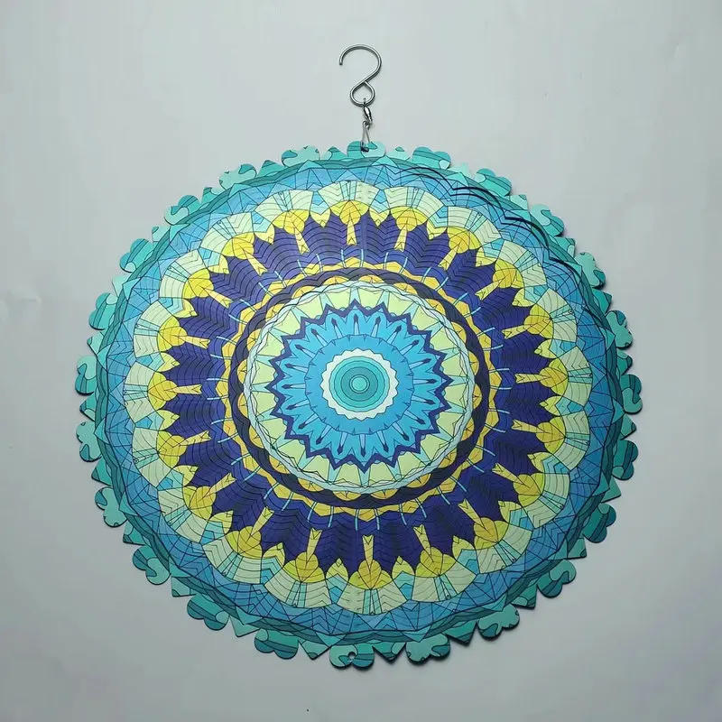 Description Picture 5 of item3D Rotating Wind Chime Mandala Wind Rotating Outdoor Garden Balcony Courtyard Bird Stainless Steel Decorative Hummingbird Chime