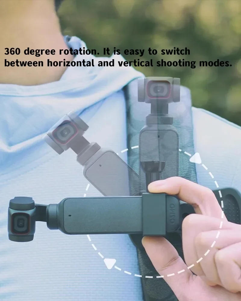 Description Picture 6 of itemOSMO Gimbal Backpack Clip Kit Adapter Clip 360 Degree Rotate Holder Sports Shoot for DJI Pocket 1 2 Pocket 3 Camera Accessories