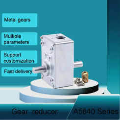 A5840 dual shaft worm gear reducer right angle metal reductor step down gearbox to reduction electric dc motor dia8mm od axis
