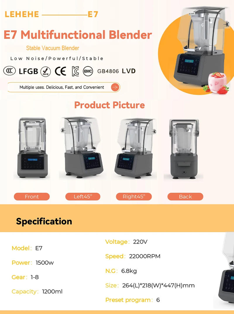 Description Picture 4 of itemFactory Outlet High Power Multifunctional Blenders And Juicers Extractor Machine Mixer Blender Bar Kitchen Commercial Blender