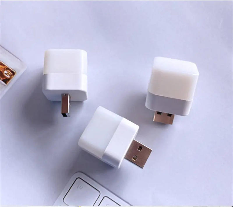 Description Picture 2 of item1-10Pcs USB Night Light Mini LED Night Light USB Plug Lamp Power Bank Charging USB Book Lights Round Reading Eye Protection Lamp