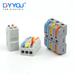 25/34PCS Mini Fast Wire Connector With Lever Terminal Block Universal Compact Splicing Terminals For Cable Connection 1 to 1