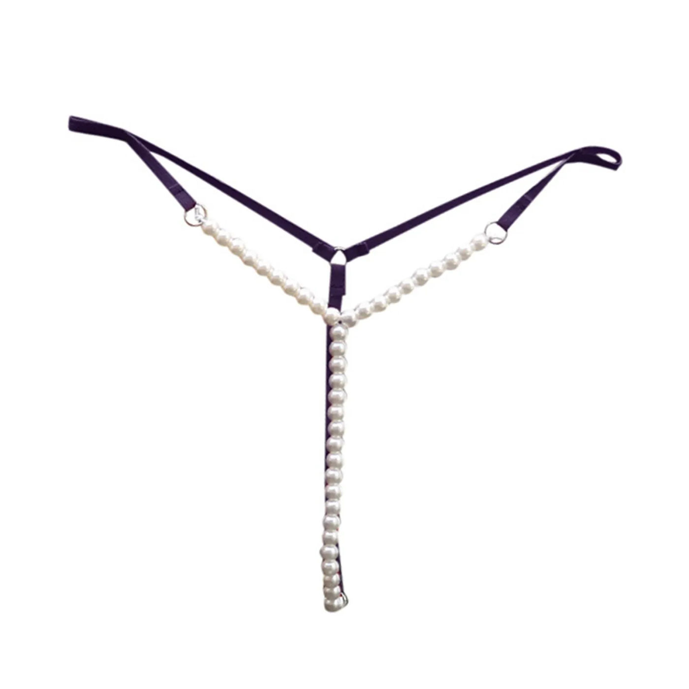 Description Picture 4 of itemErotic G-String Pearl Beading Women T-Back Sexy Lingeries трусы Ring Buckles Thin Strappy Underwear Women Panties Porn Thongs