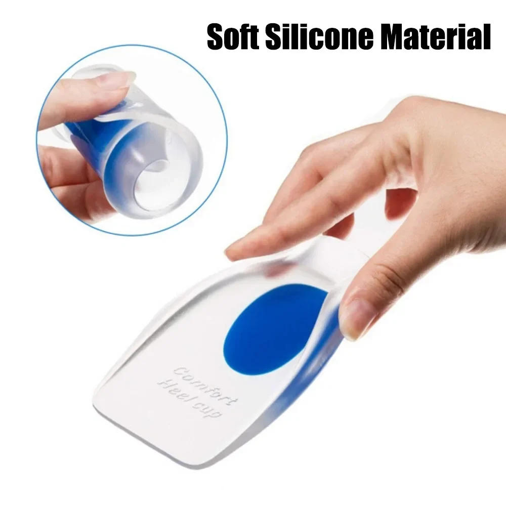 Description Picture 5 of item1pair Soft Silicone Gel Insoles Men Women Transparent Relieve Foot Pain Heel Insoles Foot Massager Care Shoe Pad Foot Care Tool