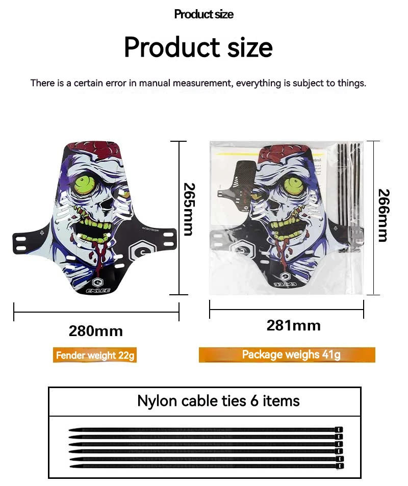 Description Picture 4 of itemENLEE Bike Fenders Front/Rear Tire Wheel Universal Mudguard Mtb Road Bike Wings Mud Guard Cycling Accessories Bicycle Fender