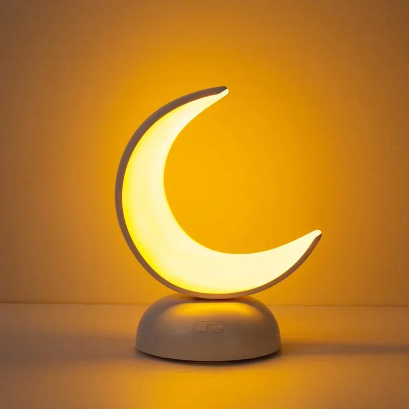 Description Picture 5 of itemMoon Night Light Portable Cute Baby Kids Desk Lamps Bedroom Bedside LED Table Lamp USB Charging Desktop 플로어 램프 lamparнапольная