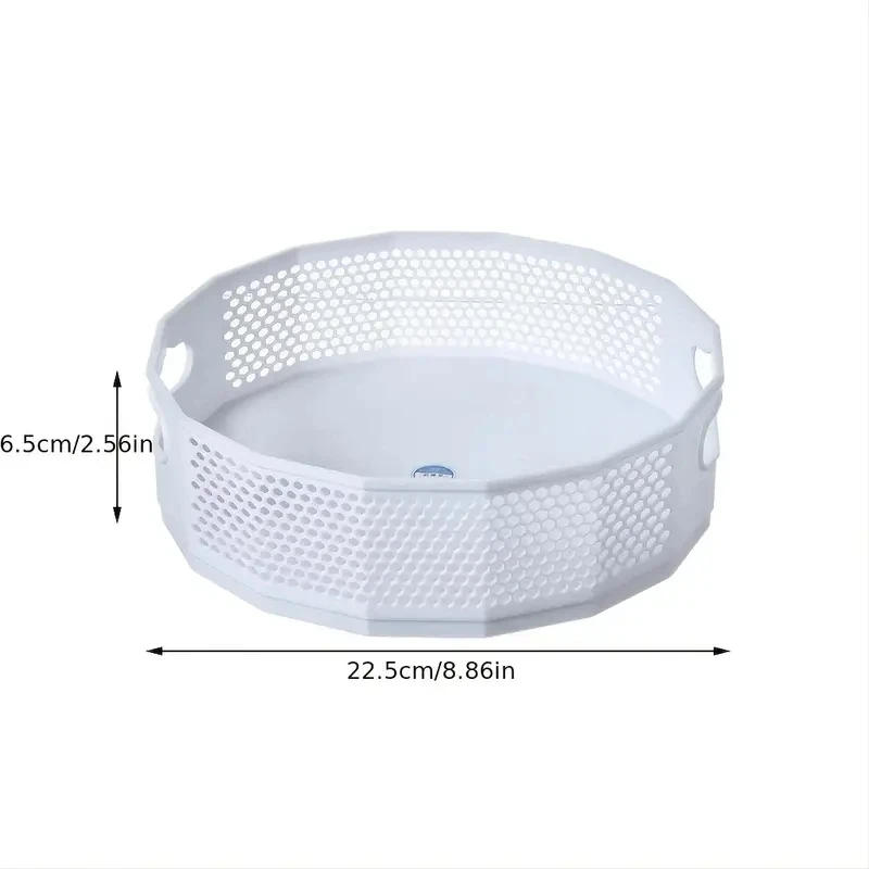 Description Picture 4 of item1pc360 ° rotating plastic storage rack bathroom bathroom storage rack kitchen food oil seasoning bottle storage rack fruit tray