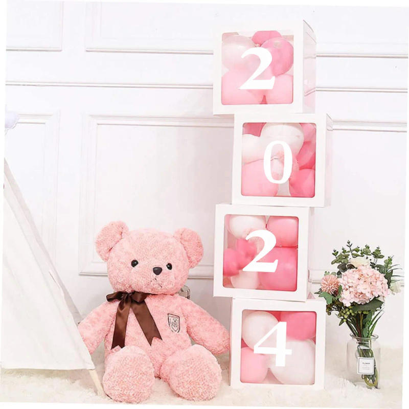 Description Picture 6 of itemHappy New Year Balloon Boxes, DIY Boxes 2024 New Year Party Supplies , Decorations for New Year's Eve Birthday Wedding Party