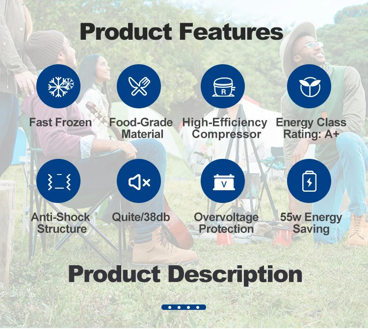 Description Picture 4 of itemPortable Car Fridge 12v DC Compressor 60L Car Fridge Freezer Refrigerator Freezers For Camping Outdoor Caravan RV