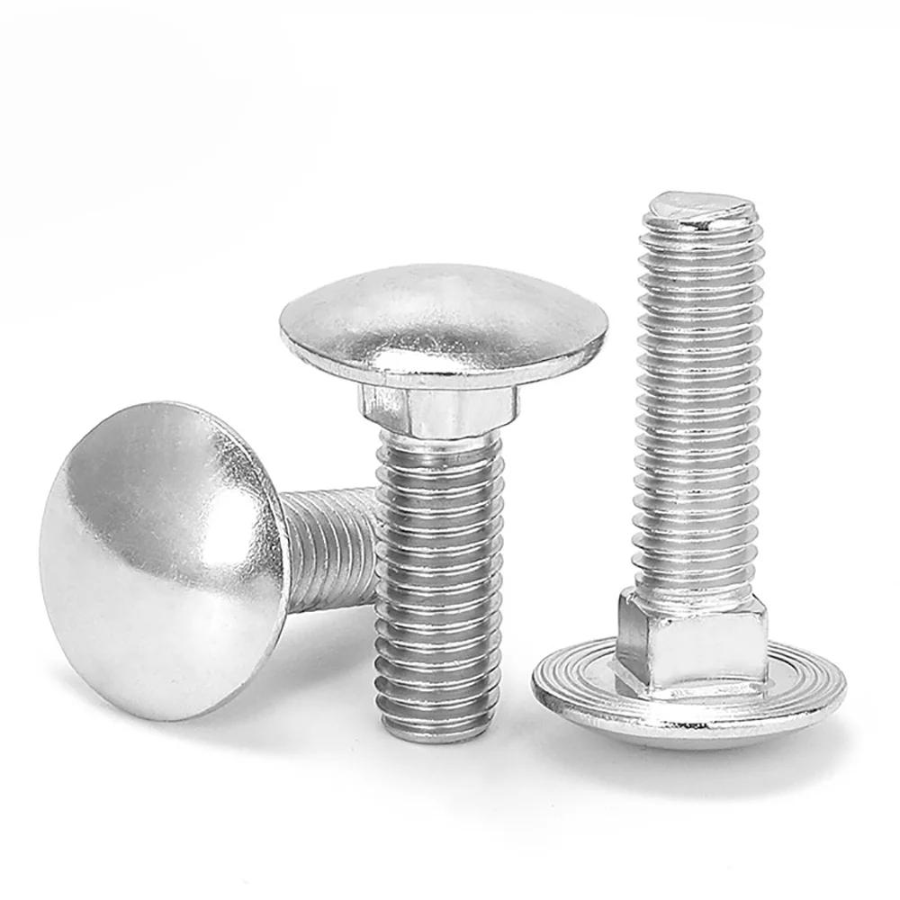 Description Picture 4 of item1/10pcs M4 M5 M6 M8 M10 M12 Steel GB12 DIN603 Truss Round Head Square Neck Carriage Screw Coach Bolt for Shelf Desk L= 10-150mm