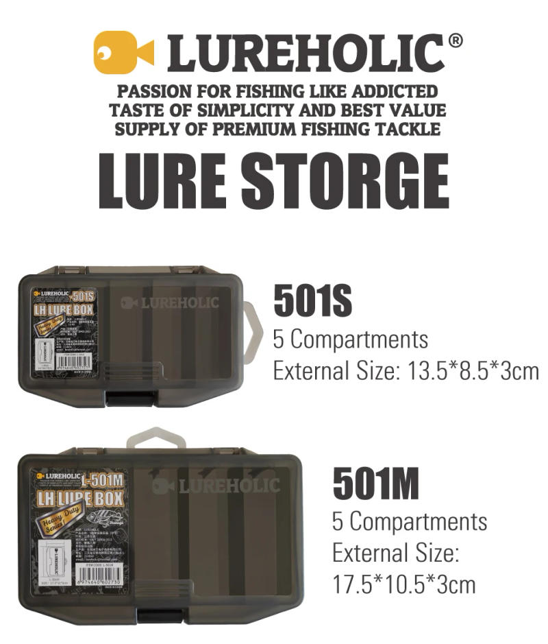 Description Picture 3 of itemLUREHOLIC Lure Box FishingTackle Storage Hard Lure Soft Worm Tungsten Weight Jig Head Hooks Storage PVC Boxes