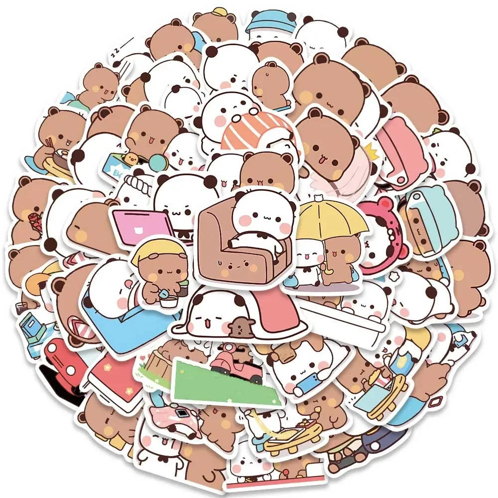 Description Picture 4 of item50pcs Bubu and Dudu Stickers Cute Bear Couple DIY Toy Doodles Decorative Graffiti Decal Phone Bottles Scrapbook Waterproof