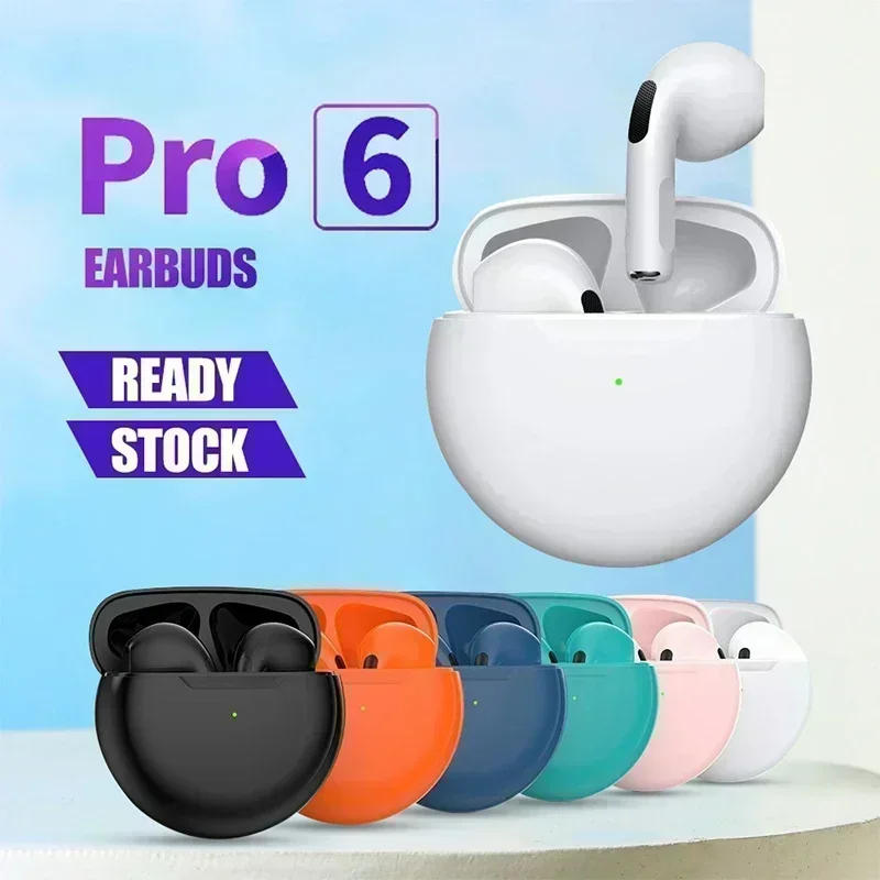 Description Picture 2 of itemNEW Pro 6 TWS Wireless Headphones with Mic Fone Bluetooth Earphones Sport Running Headset for Apple IPhone Xiaomi Pro6 Earbuds