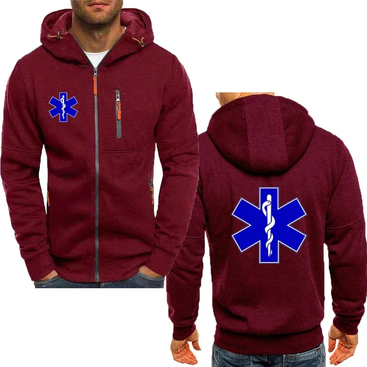 Description Picture 5 of itemBranded hoodies EMT Emergency Ambulance 2024 Men's Hoodies Sweatshirt New Spring Autumn Outdoor cotton Hooded Jackets Coat