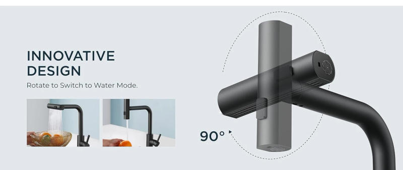 Description Picture 6 of itemBlack Kitchen Faucets Pull Out Rotation Waterfall Stream Sprayer Head Sink Mixer Brushed Nickle Water Tap Accessorie 3668