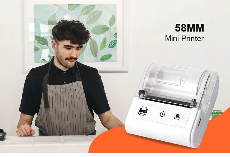 Description Picture 3 of item58MM Mini Portable Thermal Printer For Phone IOS Android Computer USB Bluetooth Thermal Printer Small Business Printer Impresora