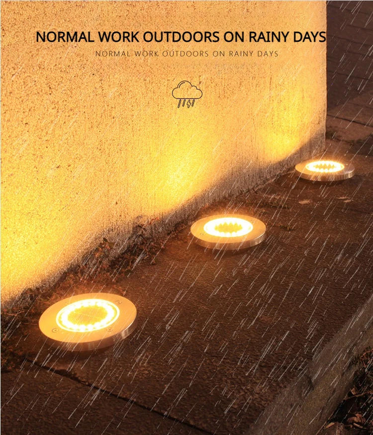 Description Picture 6 of item1/6Pcs Solar Ground Lights Waterproof Outdoor, LED Underground Light Landscape Garden Lights for Pathway,Yard,Lawn,Driveway