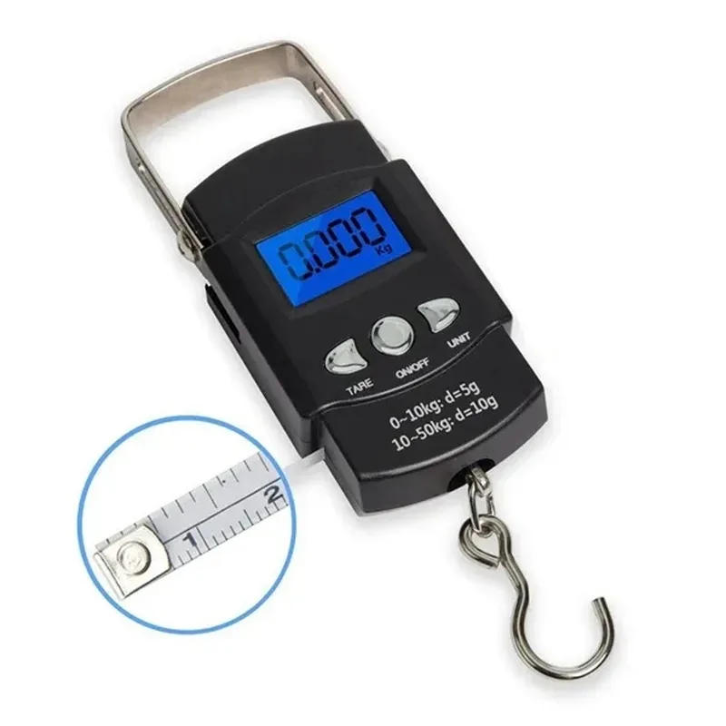 Description Picture 4 of itemPocket Scale Weighing Electronic Balance Digital Fish Hook Portable Home Scale with Measuring Tape Ruler Mini Luggage for Fish