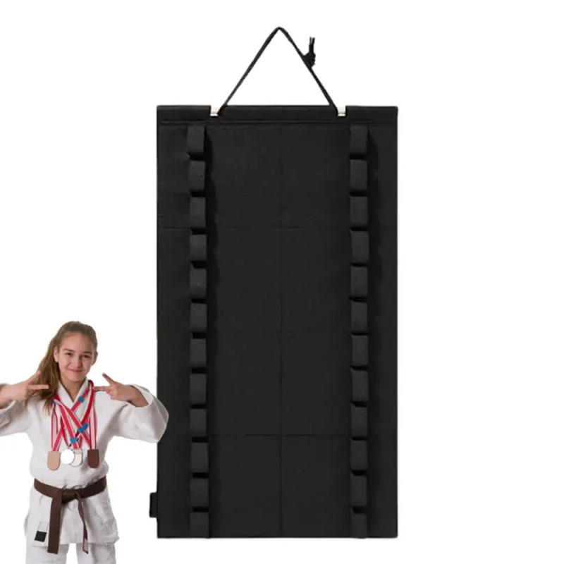 Description Picture 6 of itemTaekwondo Belt Display Wall Mounted 12 Belts Rack Karate Belt Display Rack Hang Karate Belt Display Martial Arts Belts Organizer