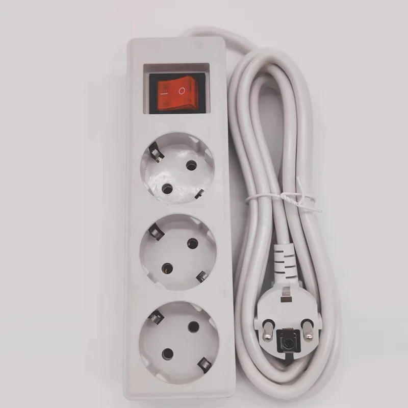Description Picture 6 of itemEU KR Power Strip Socket 2000W 13A 3 4 5 Outlets with Master White Electrical Office Sockets with 150cm 200cm Extension Cable
