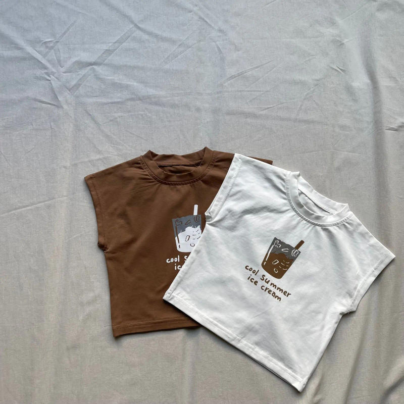 Description Picture 6 of itemChildren's Beverage Cup Printed Tank Top Spring and Summer New Style Sleeveless Top for Boys and Girls Baby Children's Clothing