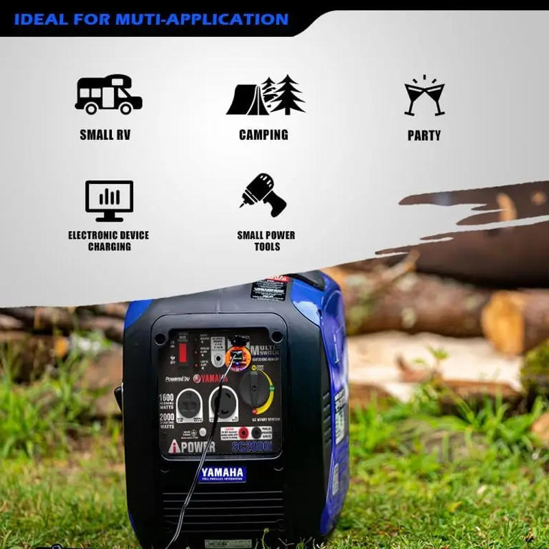 Description Picture 6 of itemPortable Inverter Generator 2000W Ultra Quiet Powered Engine RV Ready EPA Compliant Ultra Lightweight For Backup Home Use