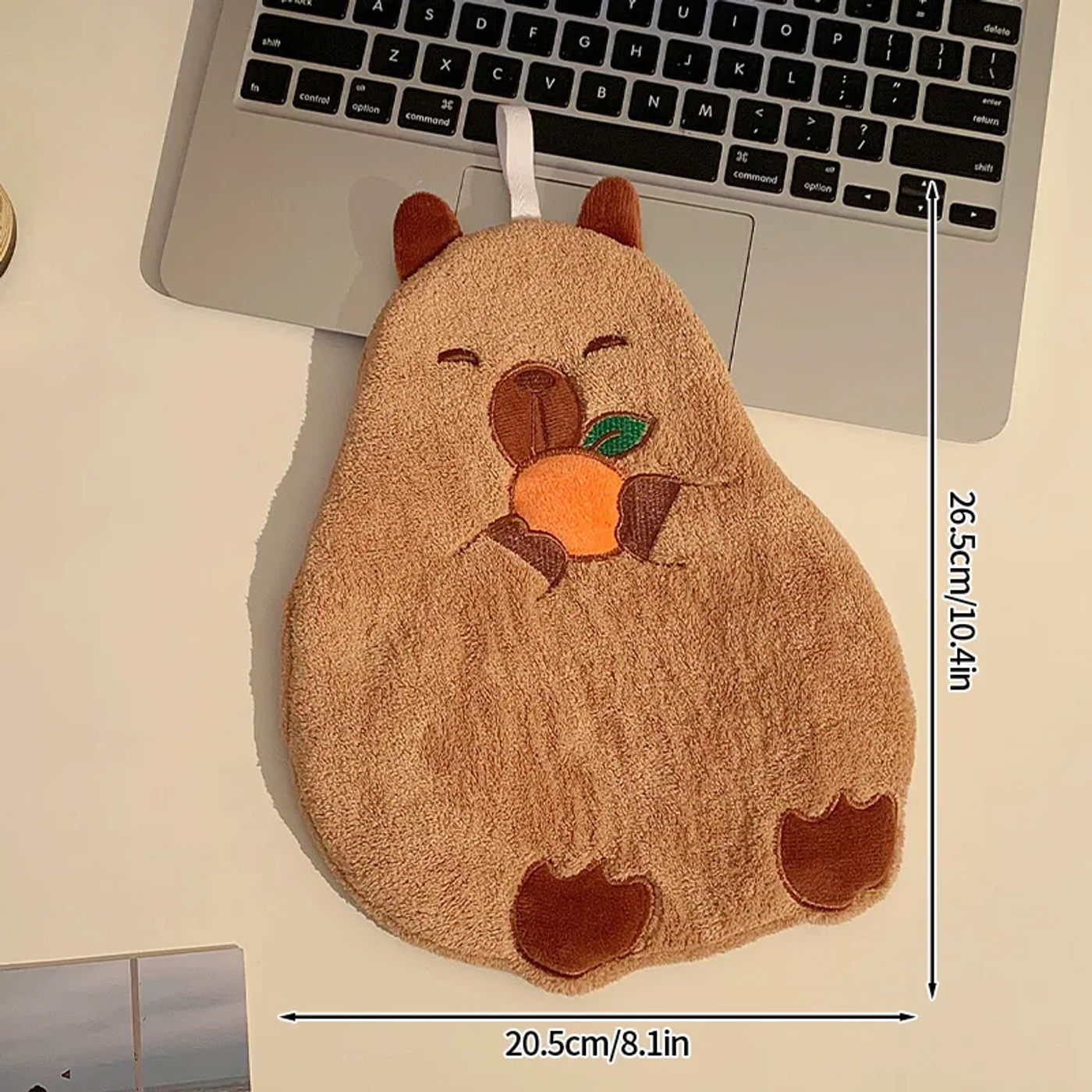 Description Picture 5 of itemCapybara Hand Towels Coral velvet Hanging Towel Dish Towel Cloths household Animal Pattern Washcloth Supplies for Kitchen