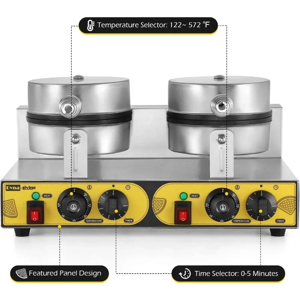 Description Picture 5 of item400W Non-Stick Commercial Waffle Maker Stainless Steel Waffle Iron Mac
