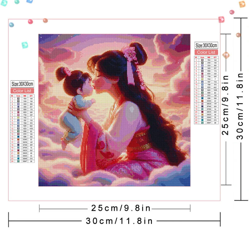 Description Picture 3 of itemDisney Diamond Painting Mulan Jasmine Princess Mosaic Cross Stitch Set Elsa Anna Cinderella Embroidery Handmade Hobby