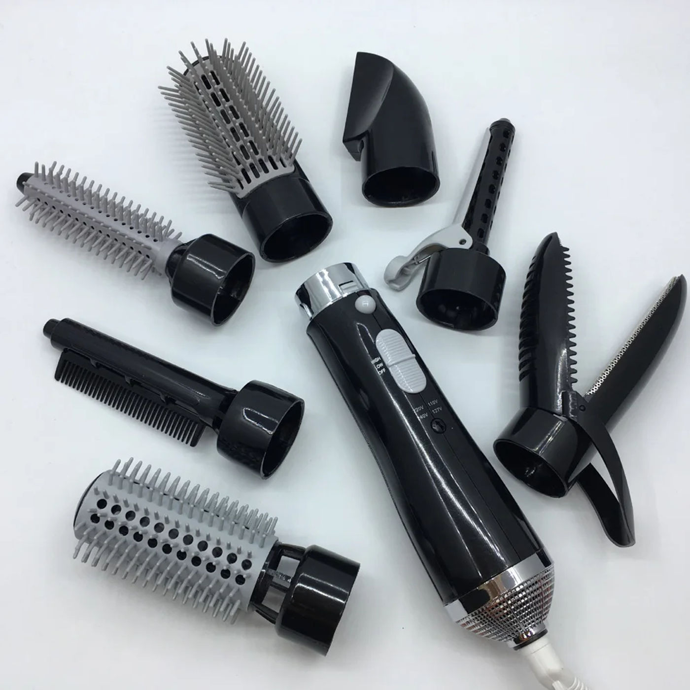 Description Picture 4 of itemNew 7 In 1 Multifunctional Hair Dryer Comb Straight Curl Dual-use Home Hair Styling Tool Set