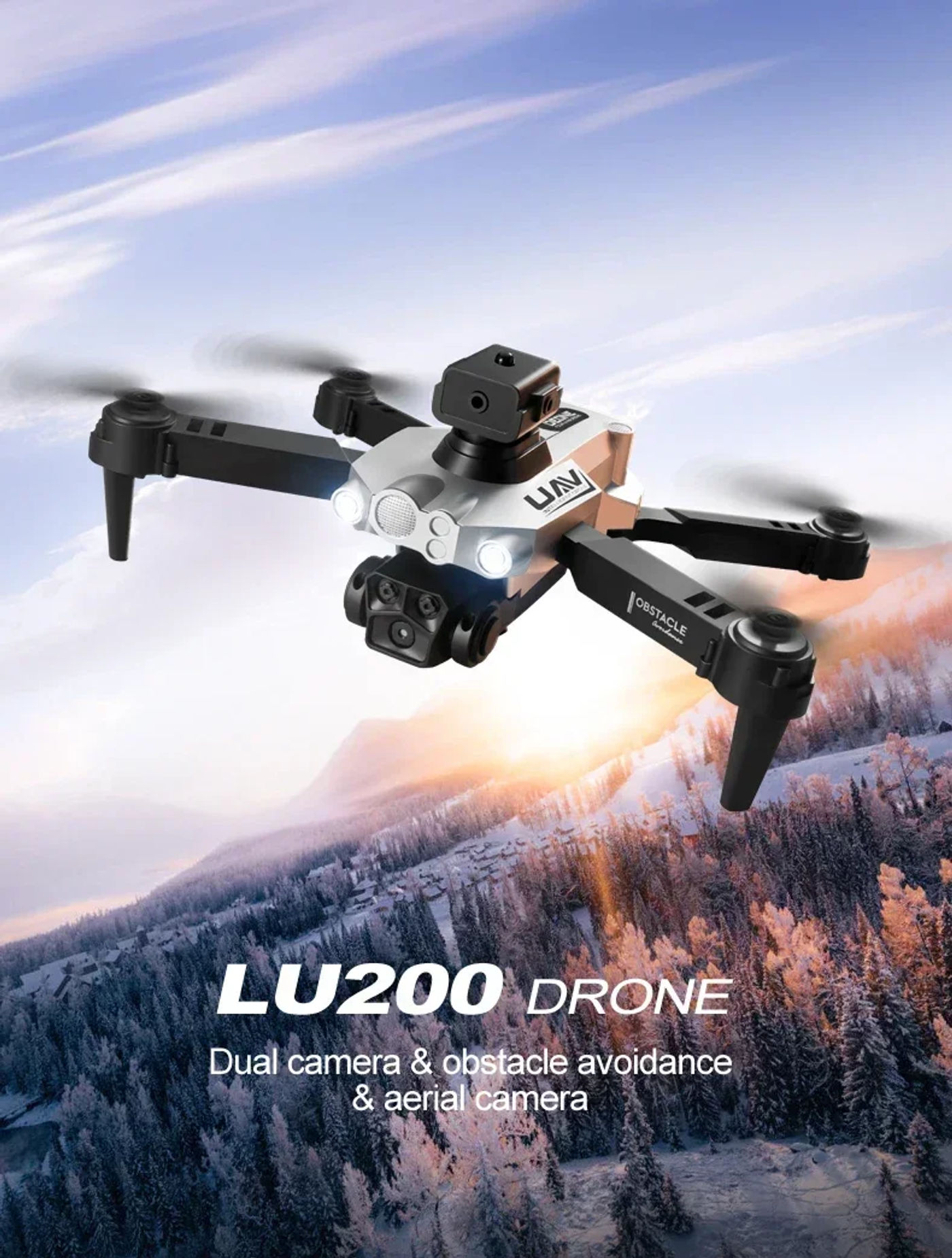 Description Picture 3 of itemXiaomi LU200 Drone GPS 8K HD Triple Camera Aerial Photography WIFI Optical Localization Automatic Obstacle Avoidance Drone 2024