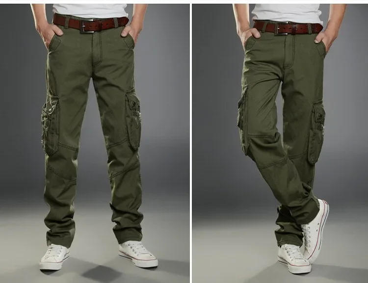 Description Picture 4 of itemBrand Mens Military Cargo Multi-pockets Baggy Men Pants Casual Trousers Overalls Army Pants Cargo Pants High Quality