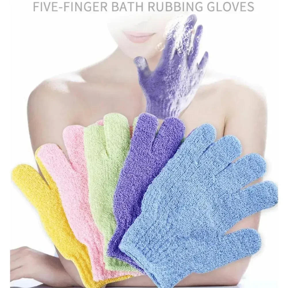 Description Picture 6 of item1pair Body Cleaning Washcloth Soft Brush Home Hotel Bathroom Shower Ball Back Scrubber Set Exfoliating Skin Towel Bath Gloves
