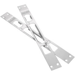 2 Pcs Door Lock Frame Buckle Hole Filler Plate Covers Knob Bracket Suite Stainless Steel Plates Kick Deadbolt Repair Kit