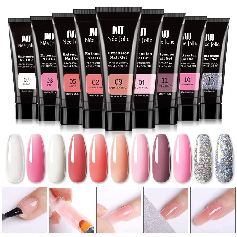 Description Picture 2 of item15ml/30ml Poly Nail Gel ,Pure Color Acrylic Extension Gel ,Quick Crystal Builder Nail Gel for Art Design ,Extend Nail Fingertips