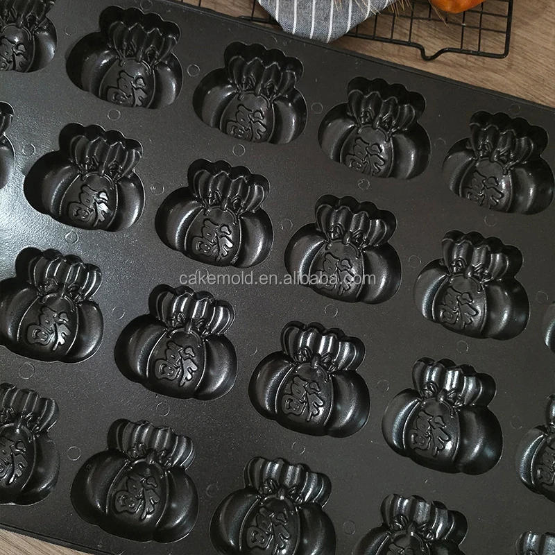 Description Picture 3 of itemOven Tray and baking Set carbon Steel Toaster Oven bakeware tray 24 Holes Fortune Bag Cake Commercial Nonstick Baking Pan 5pcs