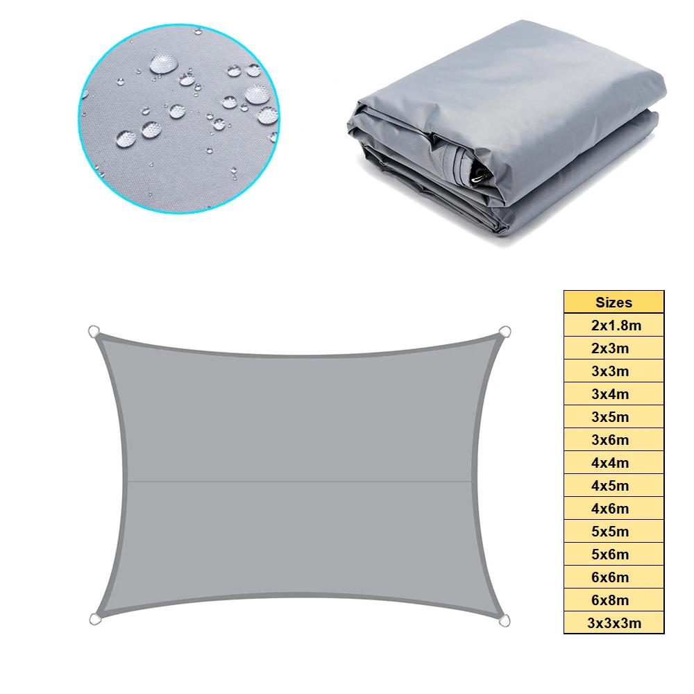 Description Picture 3 of item3x3x3m 2x3m 3x5m 5x5m Waterproof UV Protection Oxford Cloth Outdoor Sun Sunscreen Shade Sails Net Canopy Awning Yard Garden