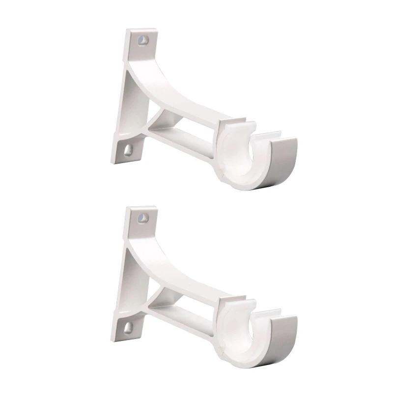Description Picture 3 of item2pcs Window Drapery Ceiling Hanging Holder Wall Curtain Rod Bracket Set Fits 1 inches Rod